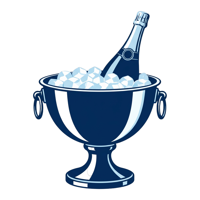 Champagne-madonna med flaska på is